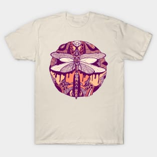 Peach Circle of the Dragonfly T-Shirt